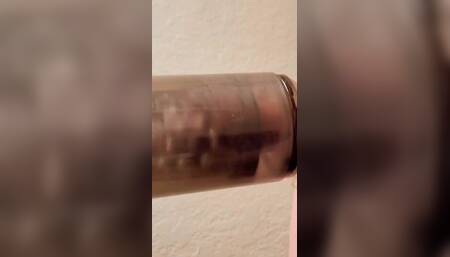 Big Thick Cock Cums Hard Twice From Automatic Male Masturbator