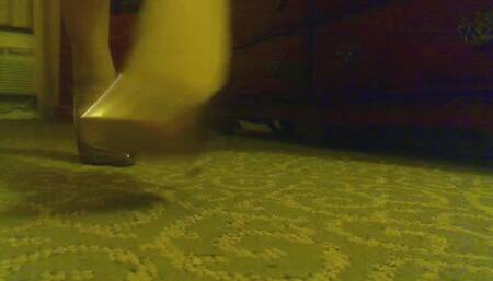 Metallic Spike Heel Try-On