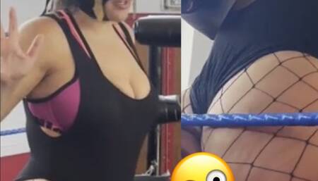 Masked giantess dominates male with big ass