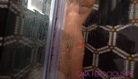 Stunning Porn Actress Gina Ferocious Caught in the Shower Playing and Masturbating Her Perfect Body
