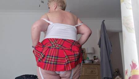 Tartan Womaniser Stocking and Pussy Play