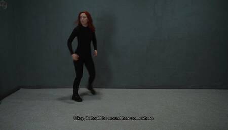 Red balloon trap for a special agent with a panel gag