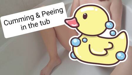 Squirting Orgasm turns into Pee Orgasm in the Tub POV