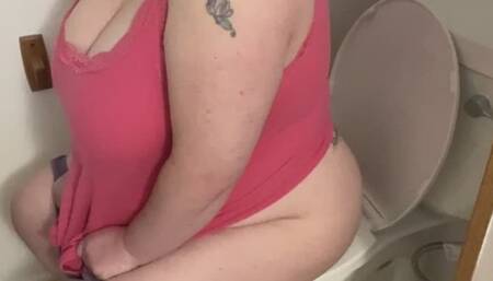 Stripping while taking a messy dump