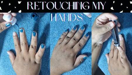 Cutting and painting my nails