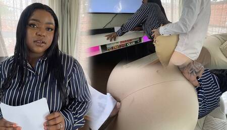Cheating Ebony Boss Wife Is Fucked by Her White Employee