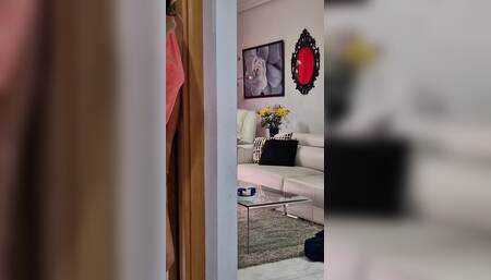 Wife's Girlfriend Heard Her Moaning, Which Made Her Sneaking to Check Out What Her Friends Are Doing Next Room