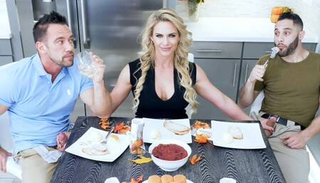 Army Boy Meets Busty Stepmom for Thanksgiving