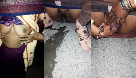 Village Bhabhi Urineing on the Road