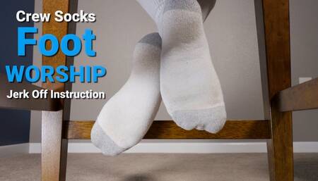 Jerk Off to My White Crew Socks Under Chair Feet Worship JOI - Kylie Jacobsx - WMV 1080p HD