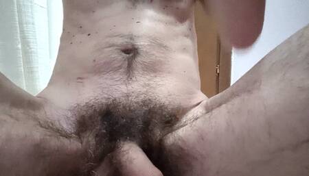 Wrecking my ass with a giant black dildo