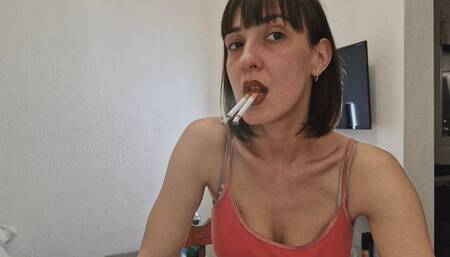 Dangling Two Cigarettes