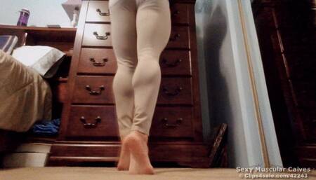 Tight Beige Pants Strip Down Muscle Worship