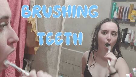 Brushing your teeth