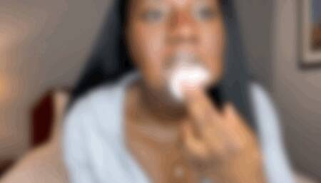 Marshmallow Mouth Stuffing with Spitting