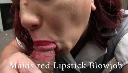 Maid Eves Red Lipstick Blowjobs
