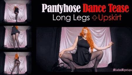 Pantyhose Dance Tease Long Legs and Upskirt - mp4 version