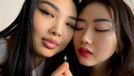 Shrinking the perverted Neighbor - Two Asian Giantess hatch a plan