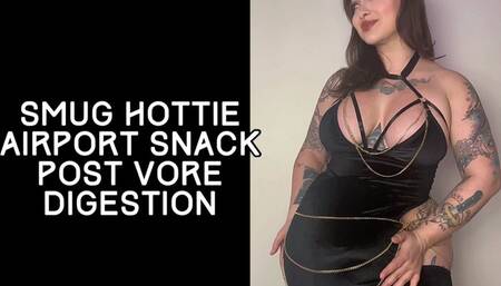 Same Size Vore Digestion Talk - Airport Snack for a Smug Hottie