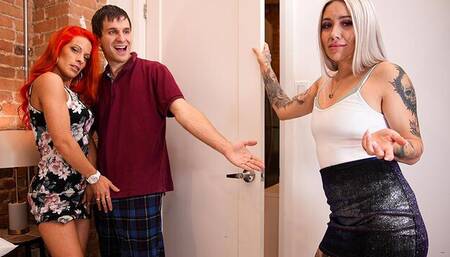 Nice and Slutty featuring Véronique Tinkler and Bonny Lee's long legs porn