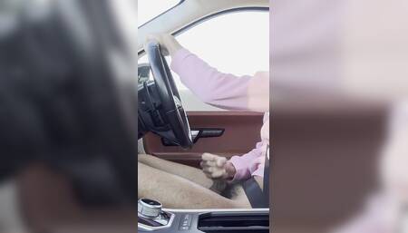 Jerking off Until I Cum in the Car