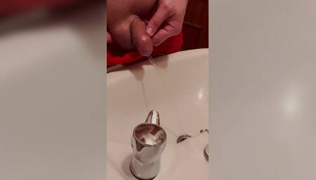 Peeing in the Sink.