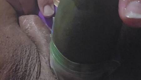 So horny I fucked myself with a cucumber