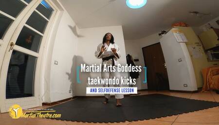 Martial Arts Goddess taekwondo kicks and selfdefense lesson