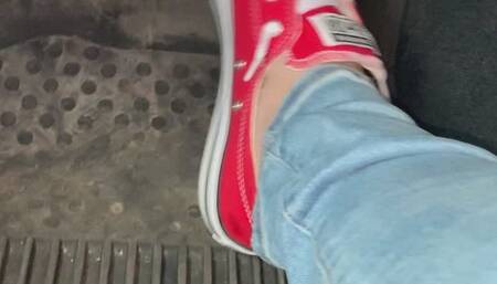 Fast Driving in Red Converse