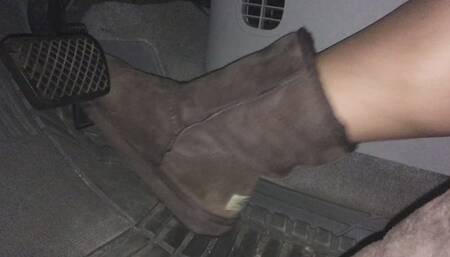 Car Cranking in Brown Uggs