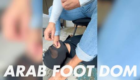 Arab Master Feeds Dirty Toenails to Foot Slave