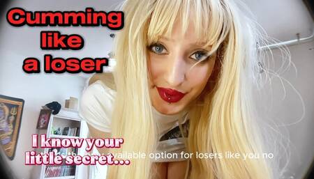 Cum like a loser - Virgin Humiliation Femdom POV JOI