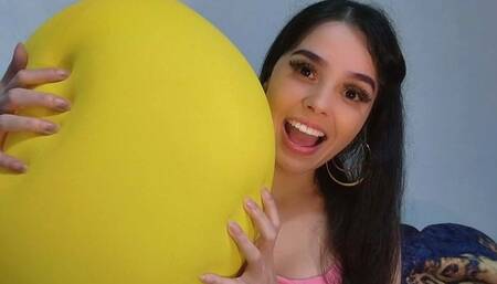 ESTOUREI UM BALÃO TAMANHO 40 NA CABEÇA COM CONFETES