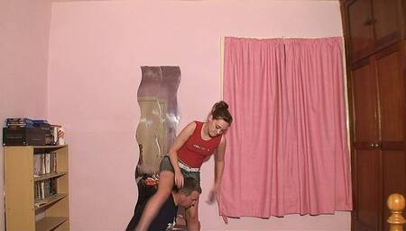Sophie Shoulder Ride In A Mini Skirt