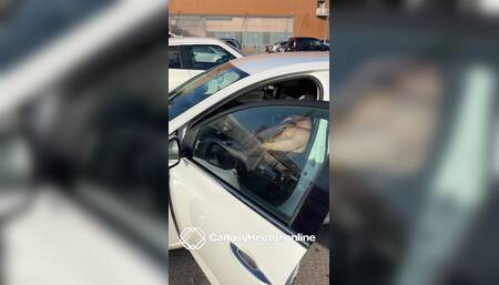 Public Parking Lot Jerk off - Stroking Hard Near the Decathlon, Risking It All