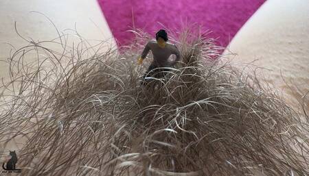 Giantess Step-Mom: Shrunken Stepson Licks Hairy Pussy Bush