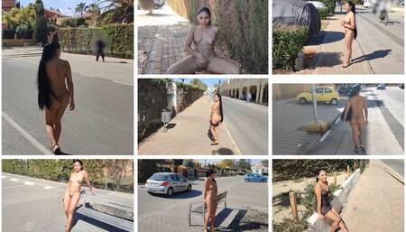 Costa Rican Latina Naked in public Downtown
