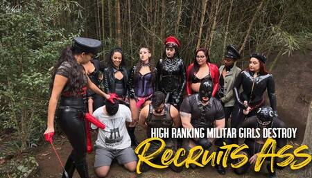 Military high ranking mistresses gangbang slave recruits in the jungle (720 EN-sub)