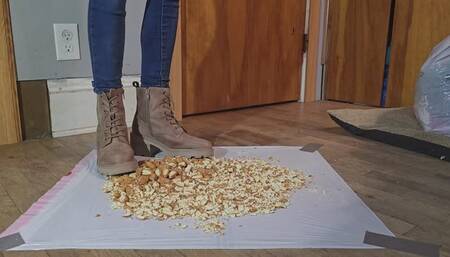 Food crush with sexy boots