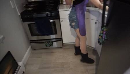 Bisexual Ballerina ball drainer - sweaty foot tease, stripping, edging & milking