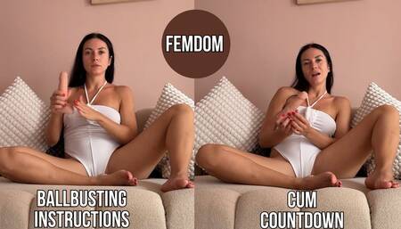 Brat Domme Hardcore Ballbusting Instructions, Cum Countdown