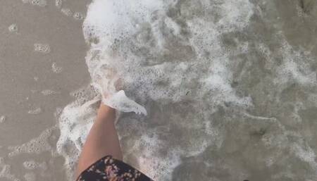 Walking Barefeet on the Beach