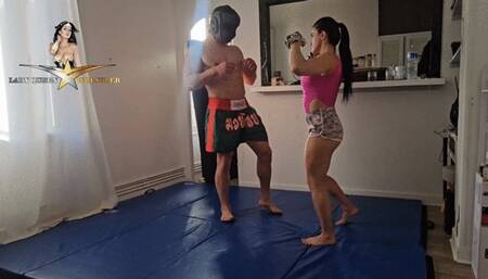 Mma fight, I hit his balls and strip him naked