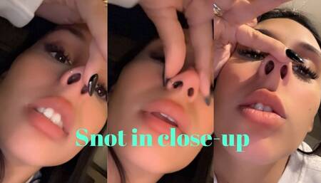 Snot in close-up