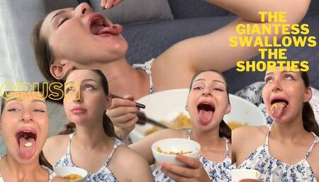 Tiny Men Are a Giantess's Breakfast