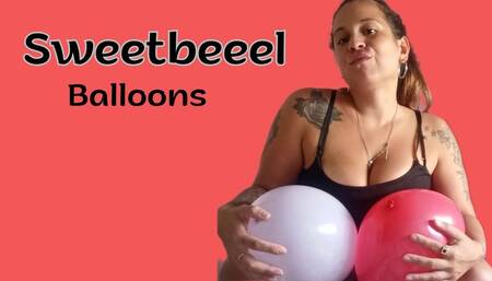 Bouncing my huge ass on balloons