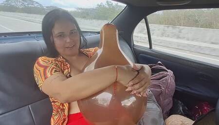 Inflating inside the car