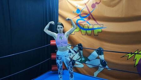 Talented 19 yo fem wrestler shows her wrestling skills