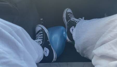 popping three balloons in my friends car