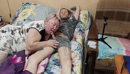 Stepmother-in-law Wakes Me Up With A Deep Blowjob